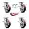 Service Caster 8 Inch Kingpinless Poly on Polyolefin Wheel Caster Set Brake and Swivel Lock SCC SCC-KP30S820-PPUR-SLB-BSL-4 - alternate 3
